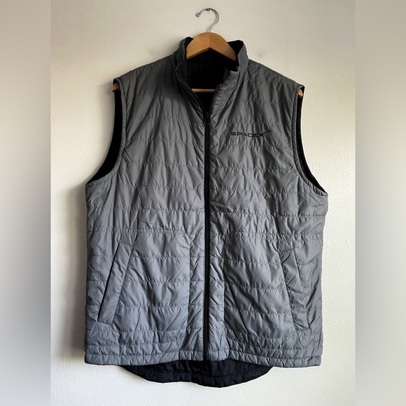 SpaceX Men's Black Gray Reversible Quilted Puffer Vest Outdoor Space Science XL - Picture 4 of 9